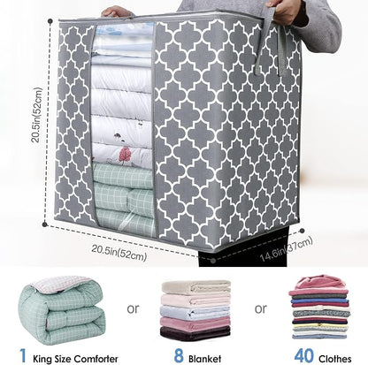 WISELIFE Storage Bags 6 Pack/100L Large Blanket Clothes Organization and - Image 2