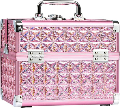 Makeup Case Organizer, Makeup Train Case, Trays Cosmetic Box Portable, - Image 7