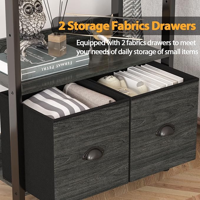 Furologee 5-Tier Bookshelf, Tall Bookcase - Image 5