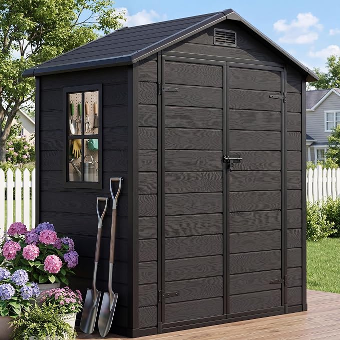 DWVO 6x4 FT Outdoor Resin Storage Shed - Image 6