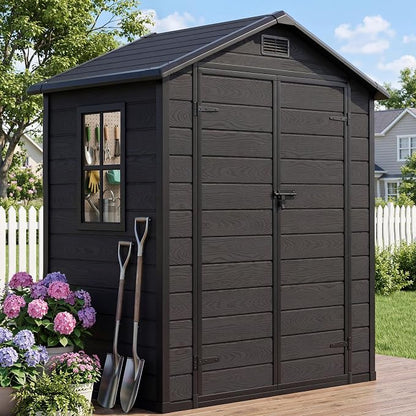 DWVO 6x4 FT Outdoor Resin Storage Shed - Image 6