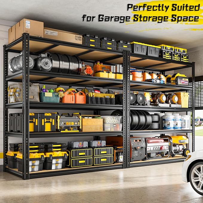 48" W Garage Shelving Heavy Duty 3200LBS Garage Storage Shelving, 5 Tier - Image 6