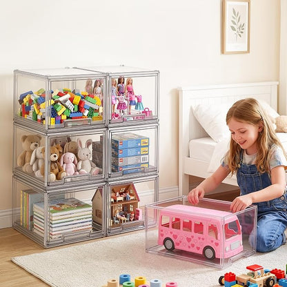 Large Clear Stackable Storage Drawers, 1 Pack Acrylic Organizer Bins - Image 2