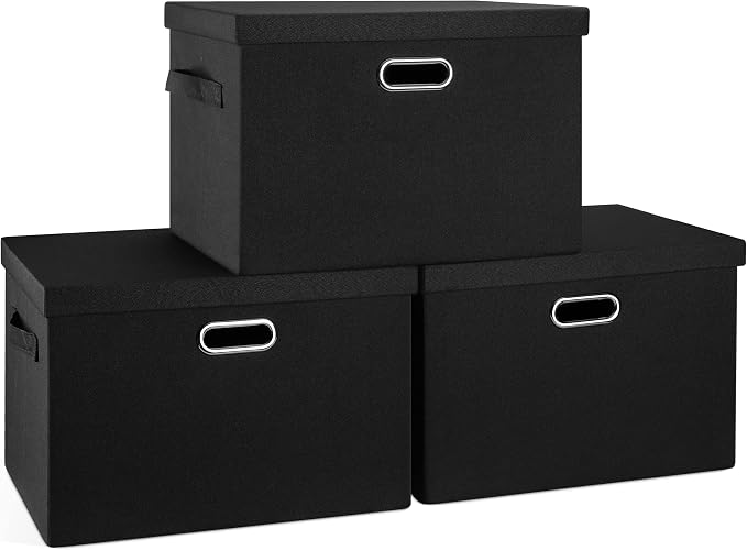 Large 17" 36 Quart Collapsible Stackable Storage Bins by GraciadecoStorage