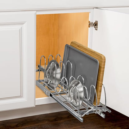 LYNK PROFESSIONAL® Pull Out Pot Lid and Cookie Sheet Organizer Rack - Image 6