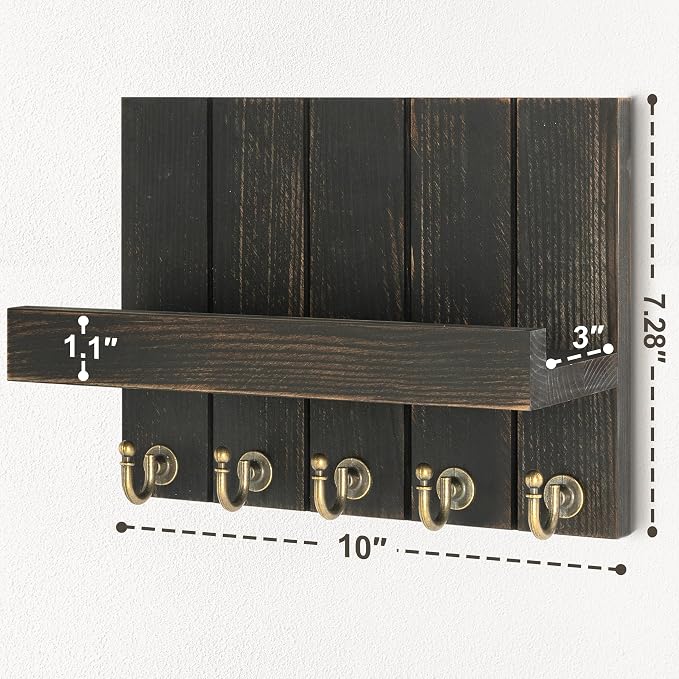 Rebee Vision Pine Wood Key Holder Wall Mount - Image 2
