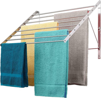 Smartsome | Wall Mounted | Clothes Drying Rack| 22" Wide |15 Linear Feet by Smartsome