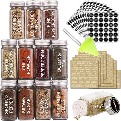 SWOMMOLY 36 Pcs Glass Spice Jars by SWOMMOLY
