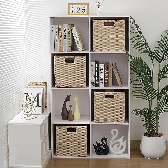 10.5 x 10.5 in Plastic Wicker Baskets - Image 2