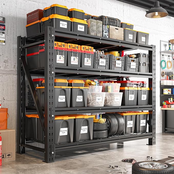 REIBII 5020LBS Heavy Duty Garage Shelving, 60.2"W Large Metal Storage Shelves - Image 8