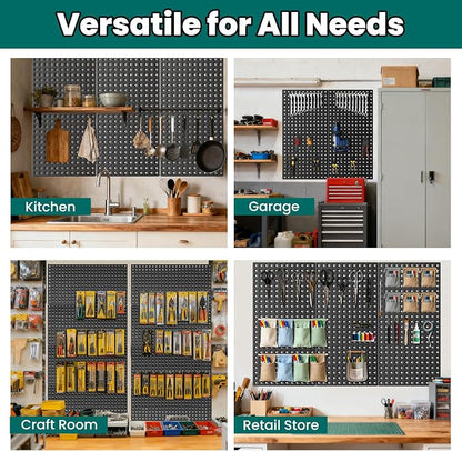EVERHANGER Metal Pegboard Panels 24" x 12", Heavy Duty Steel Peg Boards - Image 5