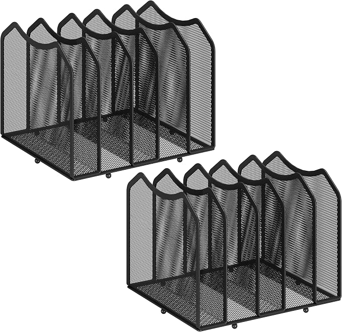 Simple Trending Mesh Desktop File Sorter Organizer, 5-Section Bookshelf by SimpleTrending