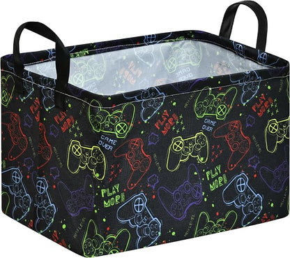 MAIZMZ Game Controller Storage Bin, Waterproof Linen Laundry Basket by Unknown