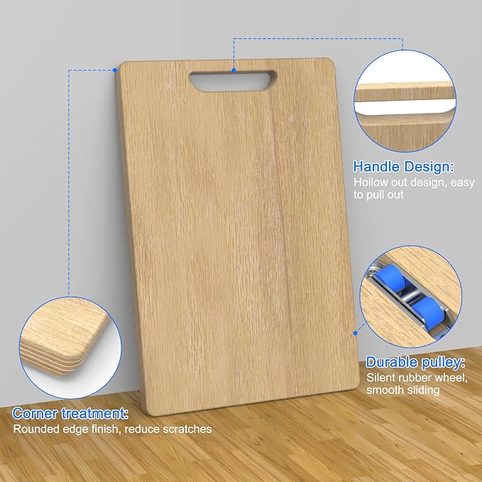 Marine Wood Appliance Sliding Tray, Heavy-Duty 200lbs Capacity Kitchen - Image 5