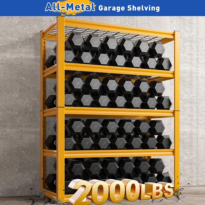 REIBII Storage Shelves 40''W Garage Shelving Heavy Duty Metal Shelving 2000LBS - Image 8