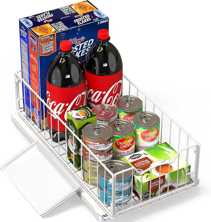 Simple Houseware Pull-Out Cabinet Sliding Basket, 17.2Dx9.7Wx5H, Under Sink or - Image 5