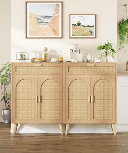 Keehusux Rattan Storage Cabinet - Image 3