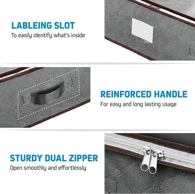 Under Bed Storage Bins - 90L Pack Of 4 Under The Bed Storage Containers - Image 3