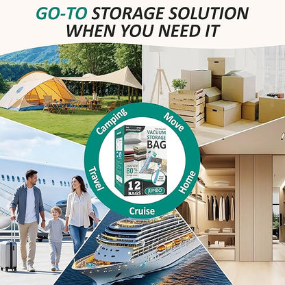 Cozy Essential Vacuum Storage Bags, 80% Compression Vacuum Seal Space Saver - Image 7