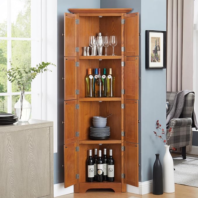 72" H Farmhouse Corner Storage Cabinet - Image 6