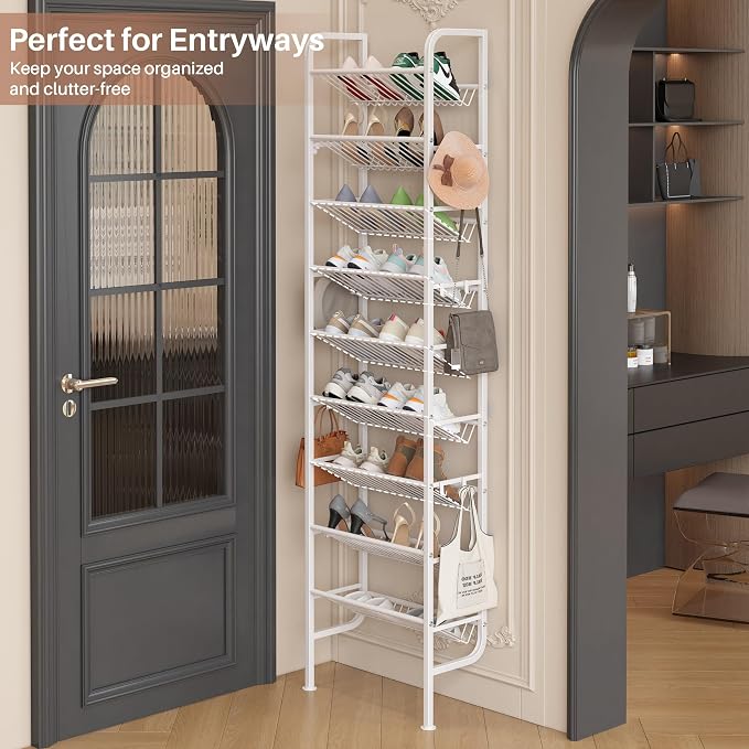 UMDONX 9 Layer Shoe Rack for 18 Pairs Shoes, Freestanding Shoe Organizer - Image 4
