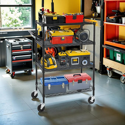 Finnhomy 4 Tier Heavy Duty Commercial Grade Rolling Cart - Image 2