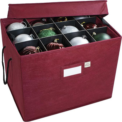 Christmas Ornament Storage Box, Holds 36-4 Inch Ornaments | Adjustable by 612Vermont