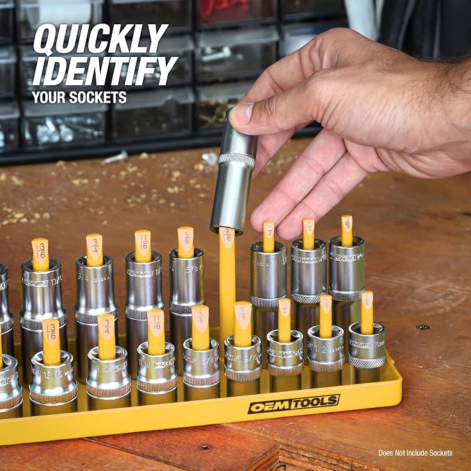 OEMTOOLS 22238 6 Piece SAE and Metric Socket Tray Set, SAE and Metric Socket - Image 3