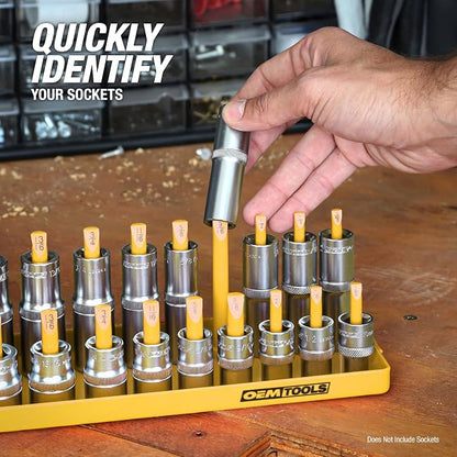 OEMTOOLS 22238 6 Piece SAE and Metric Socket Tray Set, SAE and Metric Socket - Image 3
