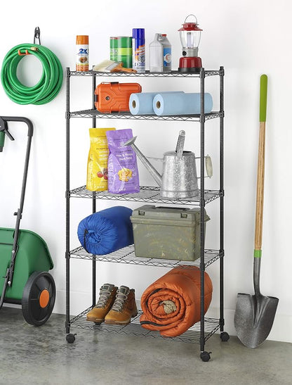 Whitmor 5 Tier Supreme Shelving Unit, Metal Storage Shelves, Adjustable Heavy - Image 4