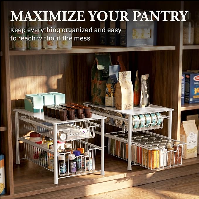 Simple Houseware Stackable Sliding Basket Organizer Drawer - Image 7