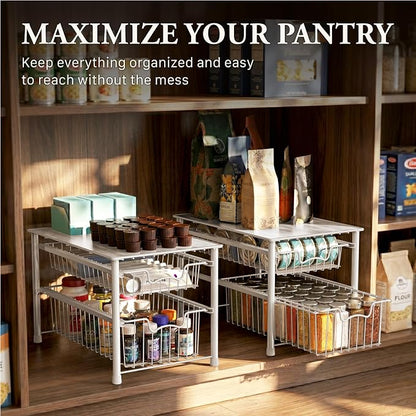Simple Houseware Stackable Sliding Basket Organizer Drawer - Image 7