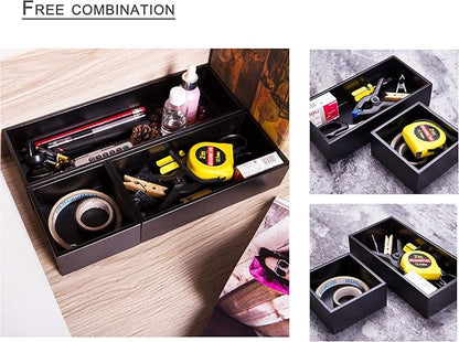 Bamboo Organizer Box for Accessories Cosmetic Small Square Drawer Organizer - Image 7