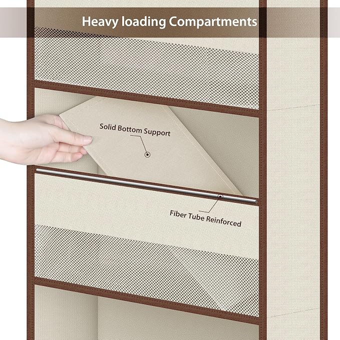 Univivi 5-Shelf Fabric Door Storage Over Door Hanging Organizer - Image 5