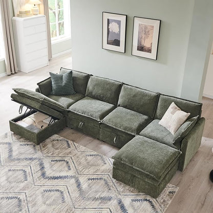 116.54" Sectional Couches for Living Room, Cloud Couch Sectional by wow97EnrichYourLivingspace