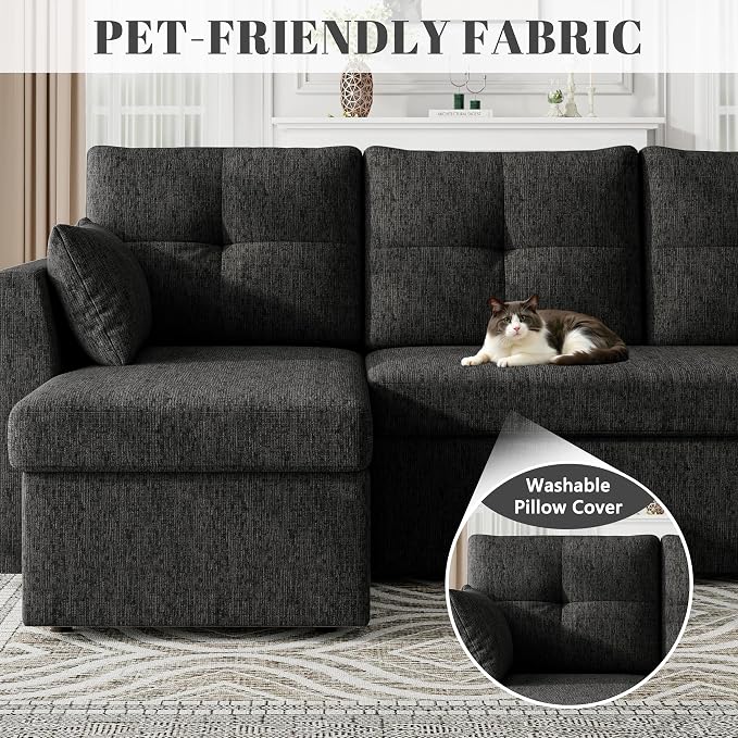 Huatean Home Sleeper Couch Sofa, Sectional Sleeper Sofa Bed - Image 8