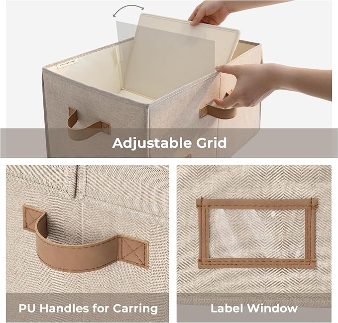 StorageWorks Large Clothes Storage Bins, Fabric Boxes - Image 3