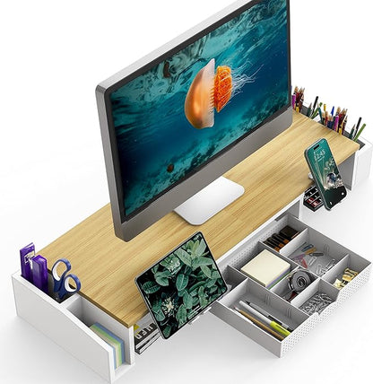 Simple Houseware Desk Dual Monitor Stand Riser - Image 2
