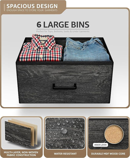 Sorbus Dresser with 6 Faux Wood Drawers - Image 5