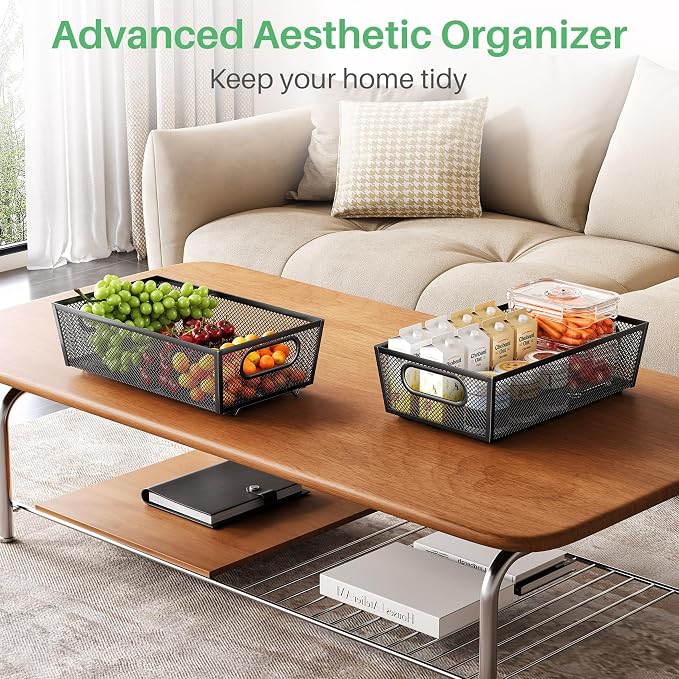 SNTD 2-Tier Mesh Fruit Basket for Kitchen Counter - Image 9