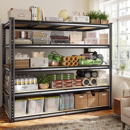59.9" W Garage Shelves 2230LBS Metal Shelving, 5 Tier Adjustable Garage Storage - Image 8