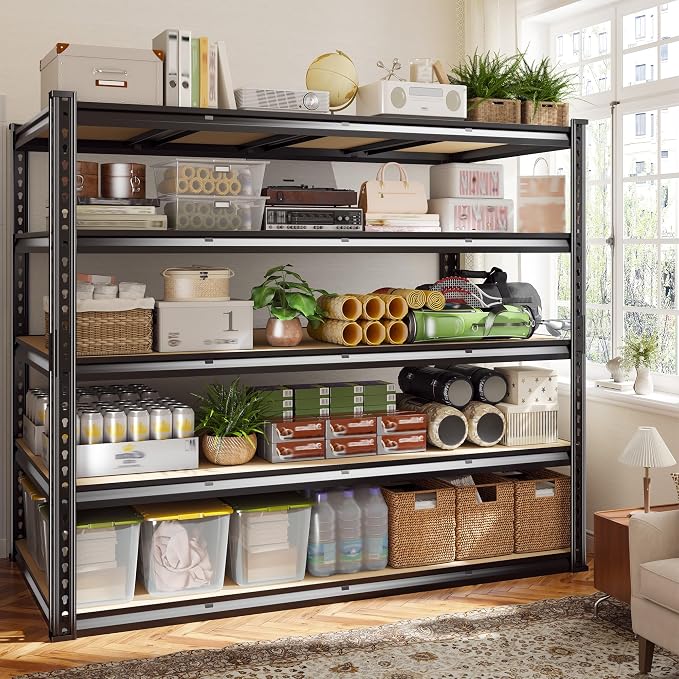 59.9" W Garage Shelves 2230LBS Metal Shelving, 5 Tier Adjustable Garage Storage - Image 7