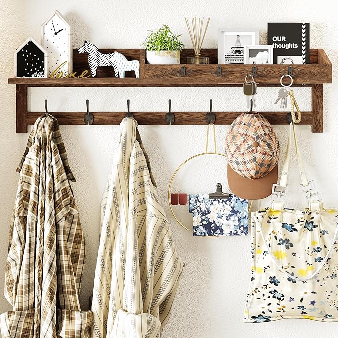 AMBIRD Coat Rack Wall Mount, 35 inch Large Wall Hooks by AMBIRD