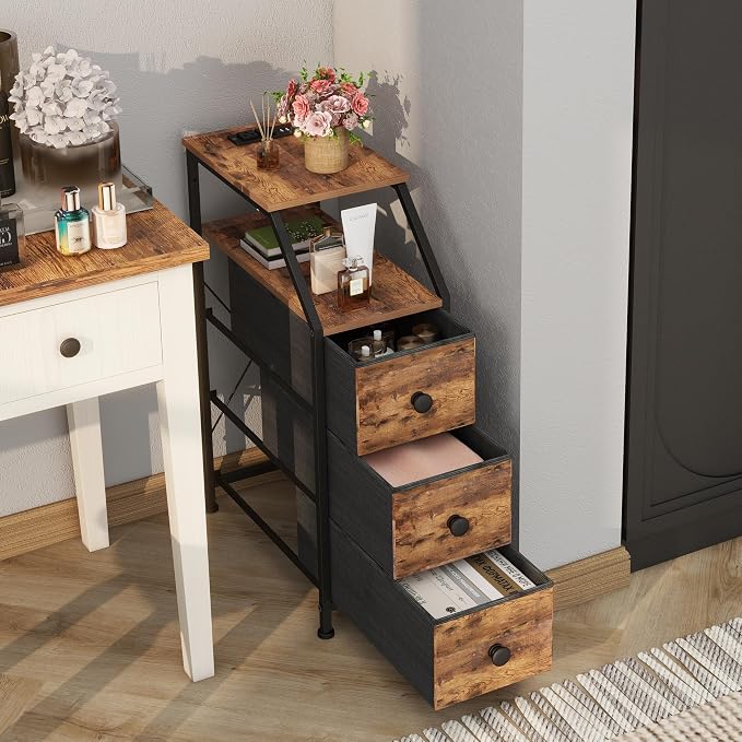 Tohomeor Narrow Dresser Tall Skinny Storage Tower Vertical Slim Chest of Drawers - Image 7