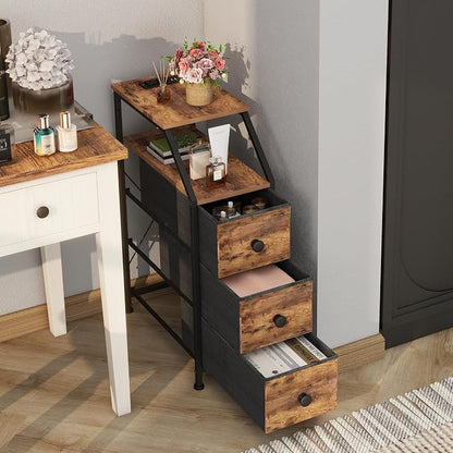 Tohomeor Narrow Dresser Tall Skinny Storage Tower Vertical Slim Chest of Drawers - Image 7