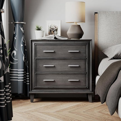 COZAYH Modern 3 Drawer Nightstand, Wood Dresser - Image 8