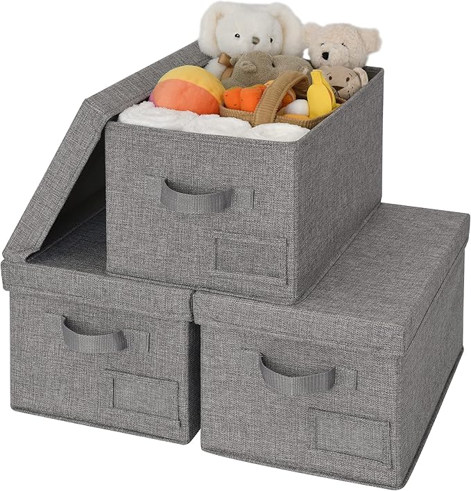 GRANNY SAYS Fabric Bins with Lids, Storage Baskets by GRANNYSAYS