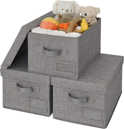 GRANNY SAYS Fabric Bins with Lids, Storage Baskets by GRANNYSAYS