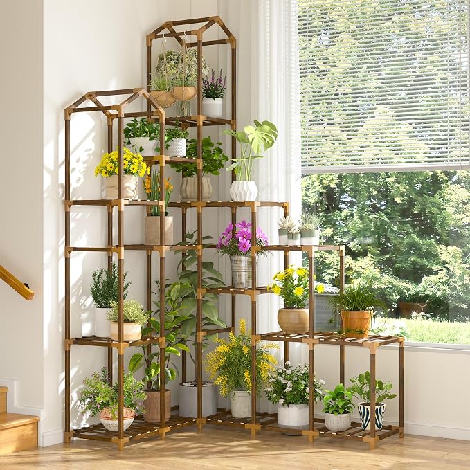 EnHomee 73.6" H Plant Stand Indoor Outdoor Tall Plant Shelf - Image 7