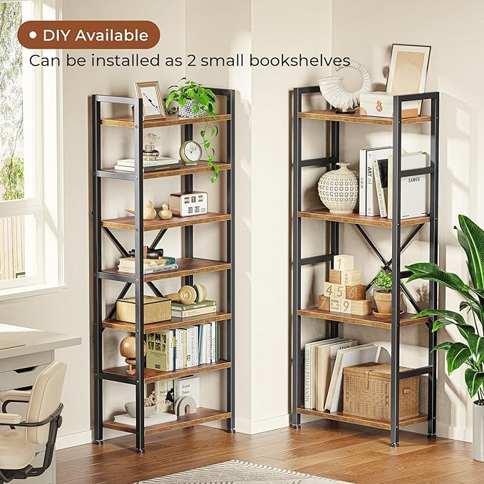 SUPERJARE Triple Bookshelf, Bookcase - Image 5
